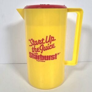Starburst Fruit Chews Advertising Promo Plastic 72oz Pitcher‎ With Lid